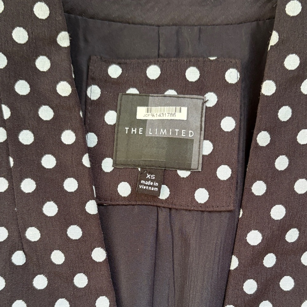 The Limited Navy and White Polka Dot Blazer - Picture 8 of 15